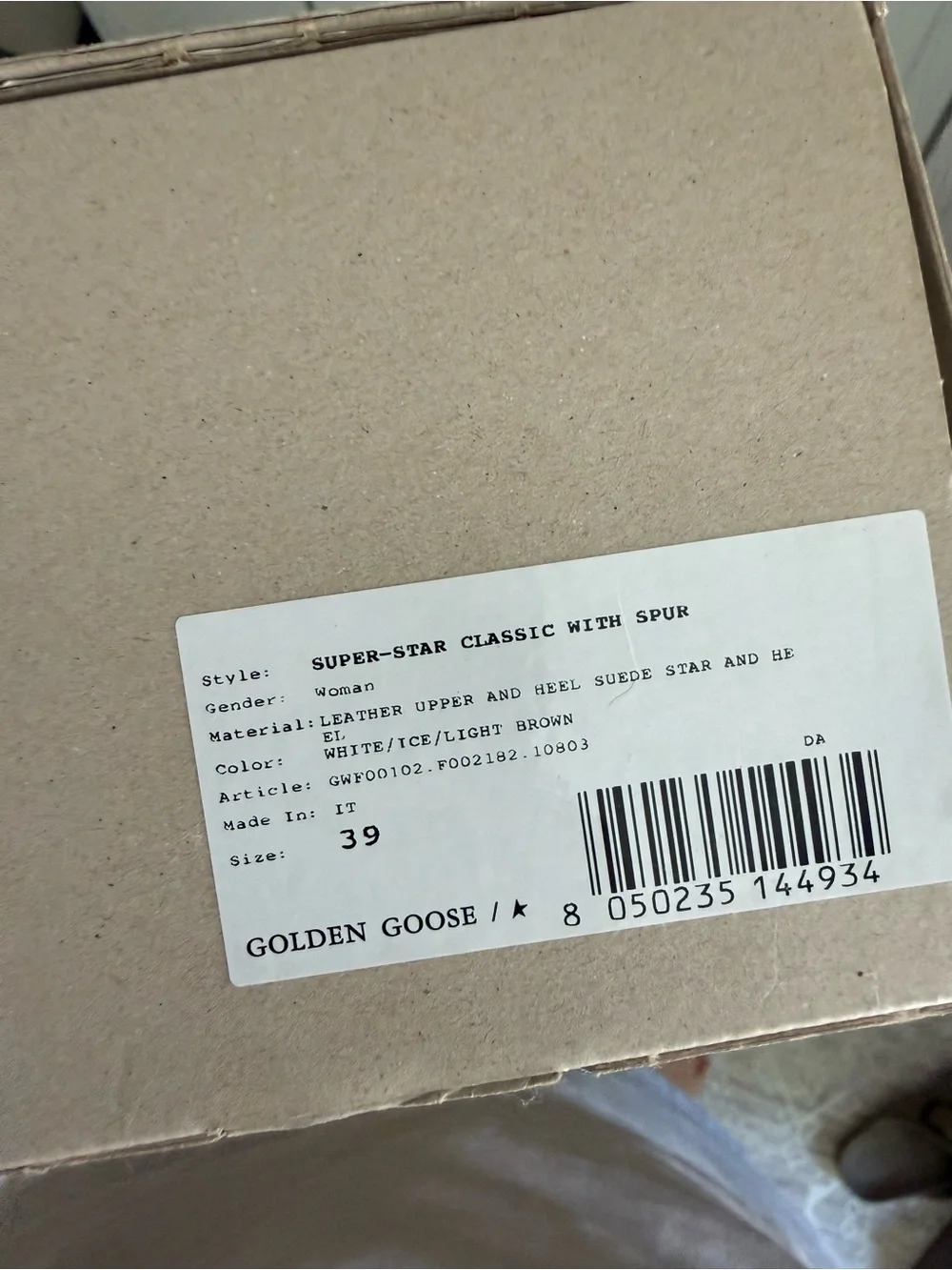 Golden Goose Super-Star Classic Sneakers White Ice Gray Brown 39